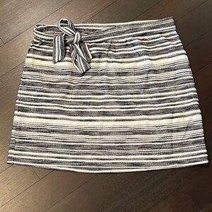 LOFT Black and White Striped Skirt